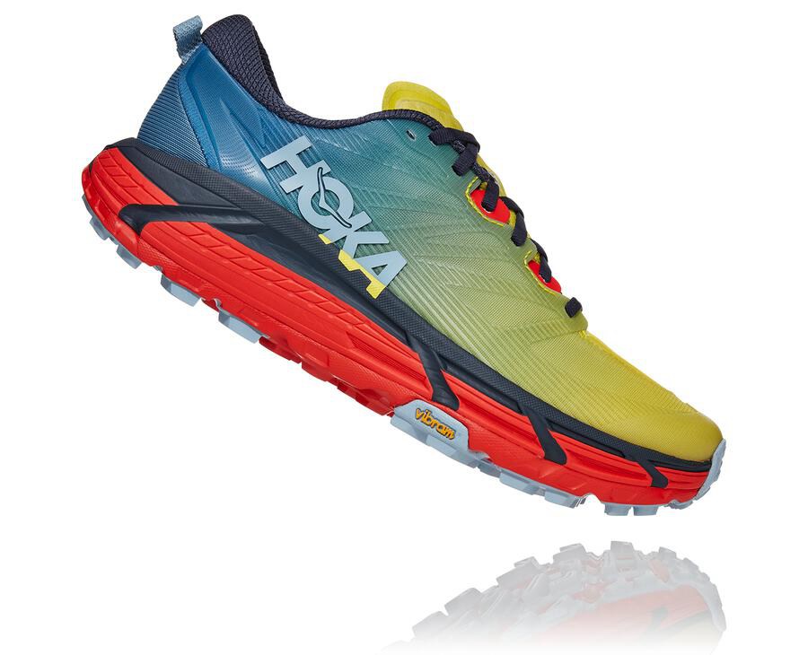 Trail Shoes Mens - Hoka One One Mafate Speed 3 - Blue - HDQRPBX-81